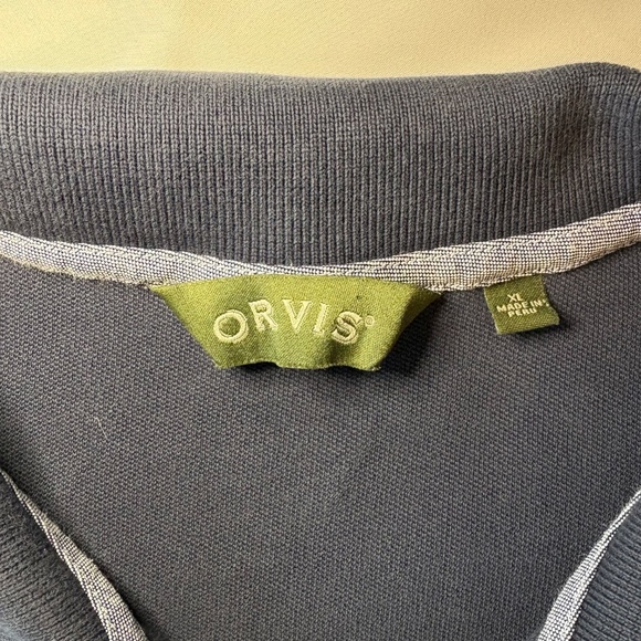 Orvis‎ Polo Shirt Men’s XL Pique 100% Cotton Golf Short Sleeve American Flag USA - Picture 4 of 11